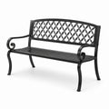 Banco de metal negro para exterior