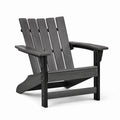 Silla Adirondack de Madera Plástica Negra para Exterior