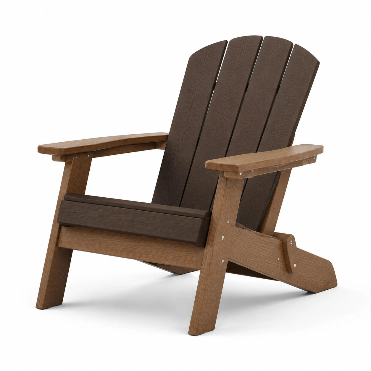 Silla Adirondack de Madera Compuesta Marrón para Exterior